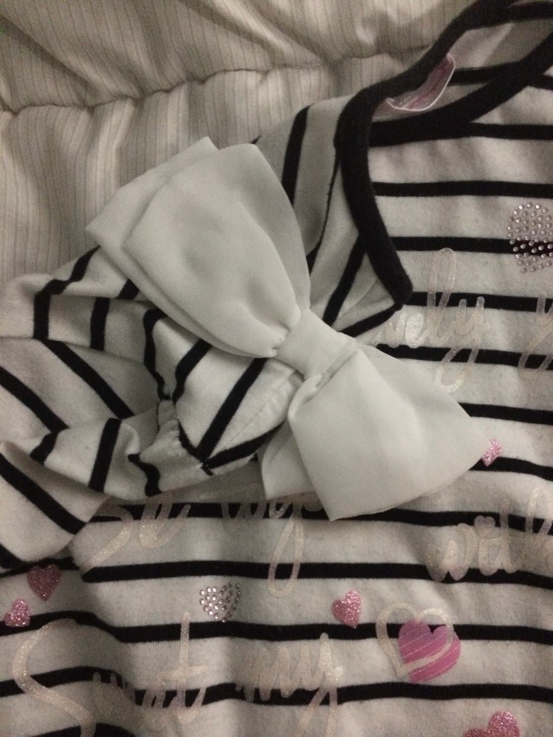 빈티지 헤이세이 스트라이프 리본 탑 상품이미지3