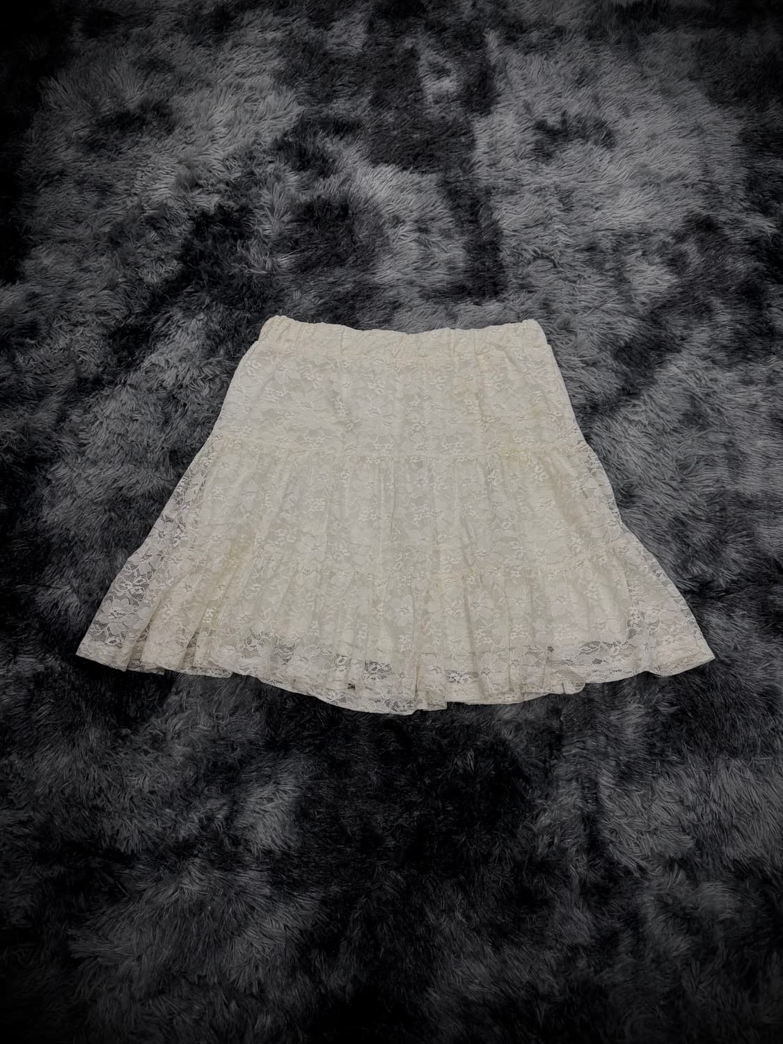 아이보리 레이스 캉캉 스커트 상품이미지3
