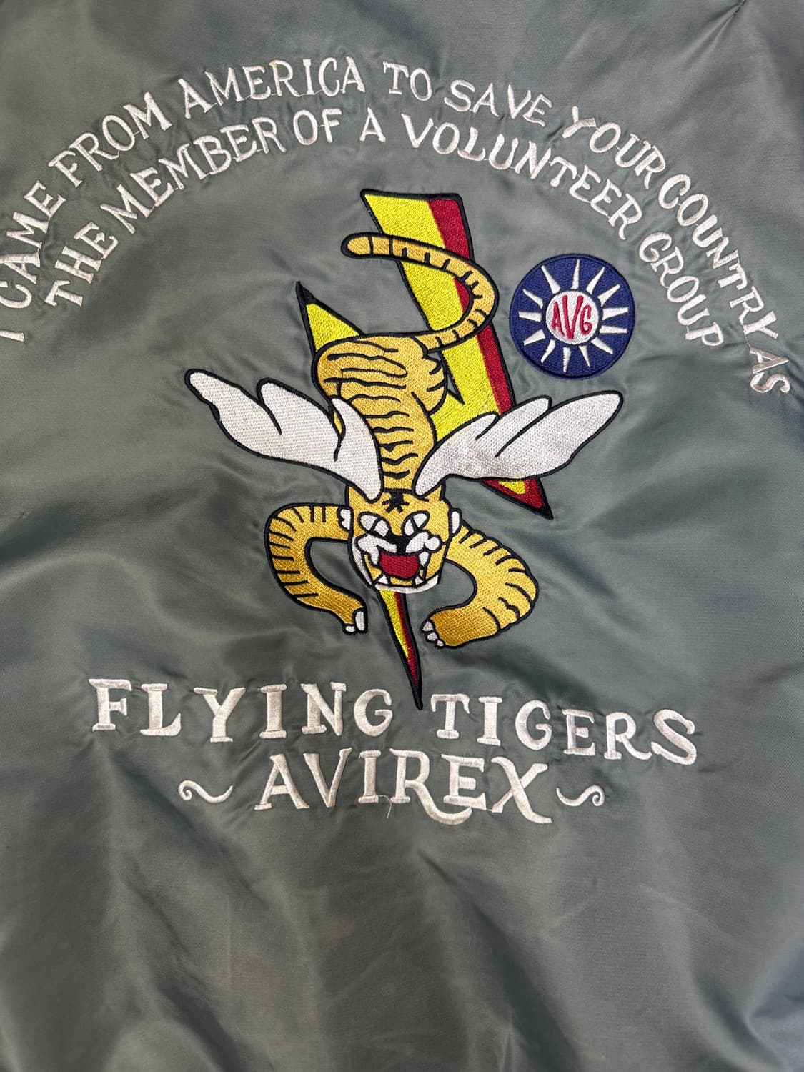 빈티지 아스페시 아비렉스 플라잉 타이거 마원 올리브 L 상품이미지9