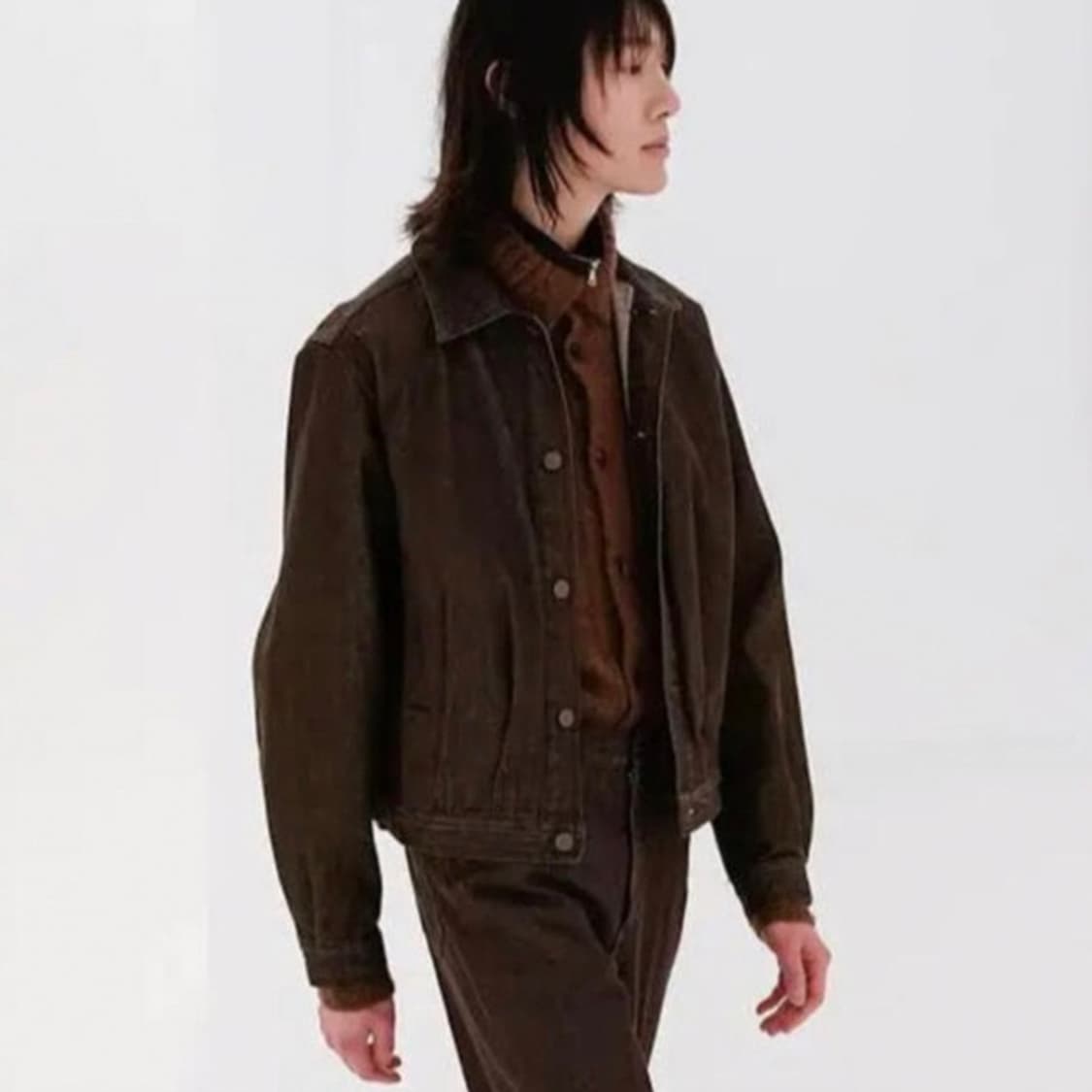 오라리 21aw 하드트위스트 데님 브라운 32 상품이미지1