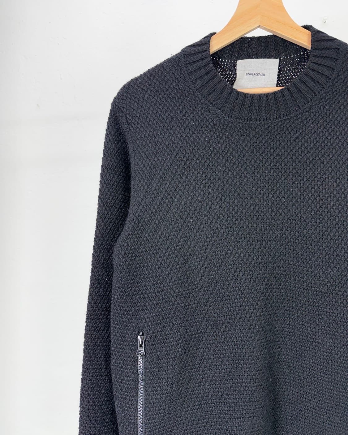 언더커버 13aw 블랙 와프스 투포켓 니트 스웨터 상품이미지2