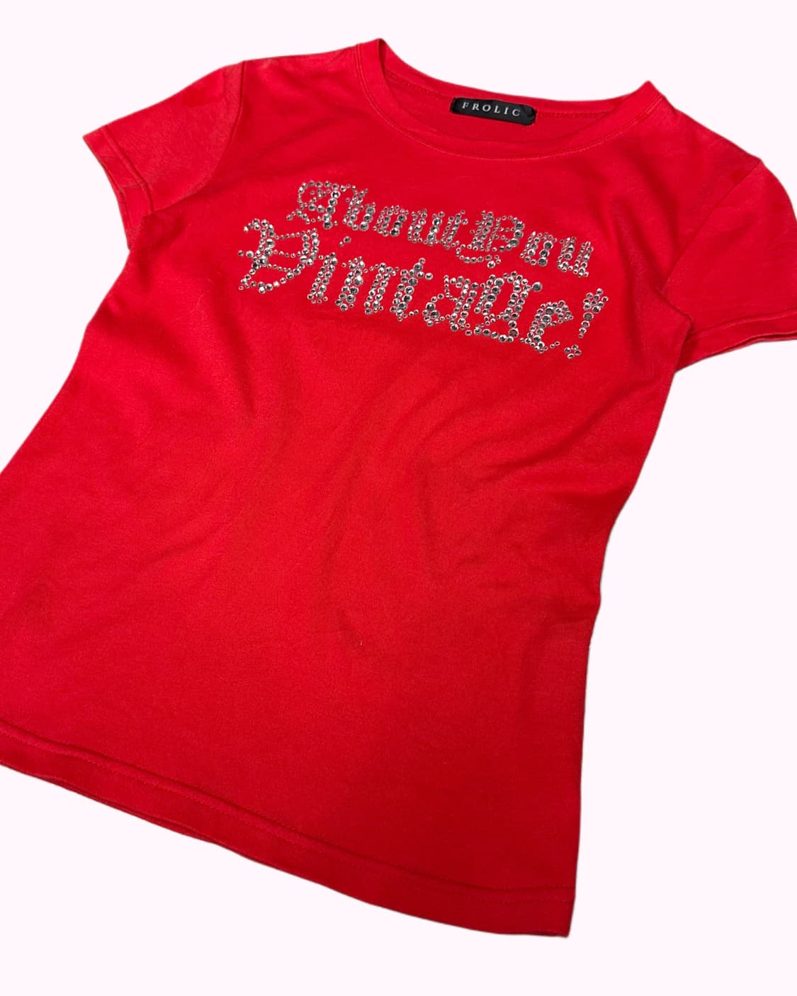 cubic lettering red crop t-shirt 상품이미지4