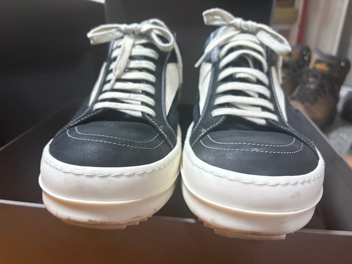 릭오웬스 룩소르 빈티지 릭반스 로우 누벅 블랙 44 밑창보강 상품이미지4