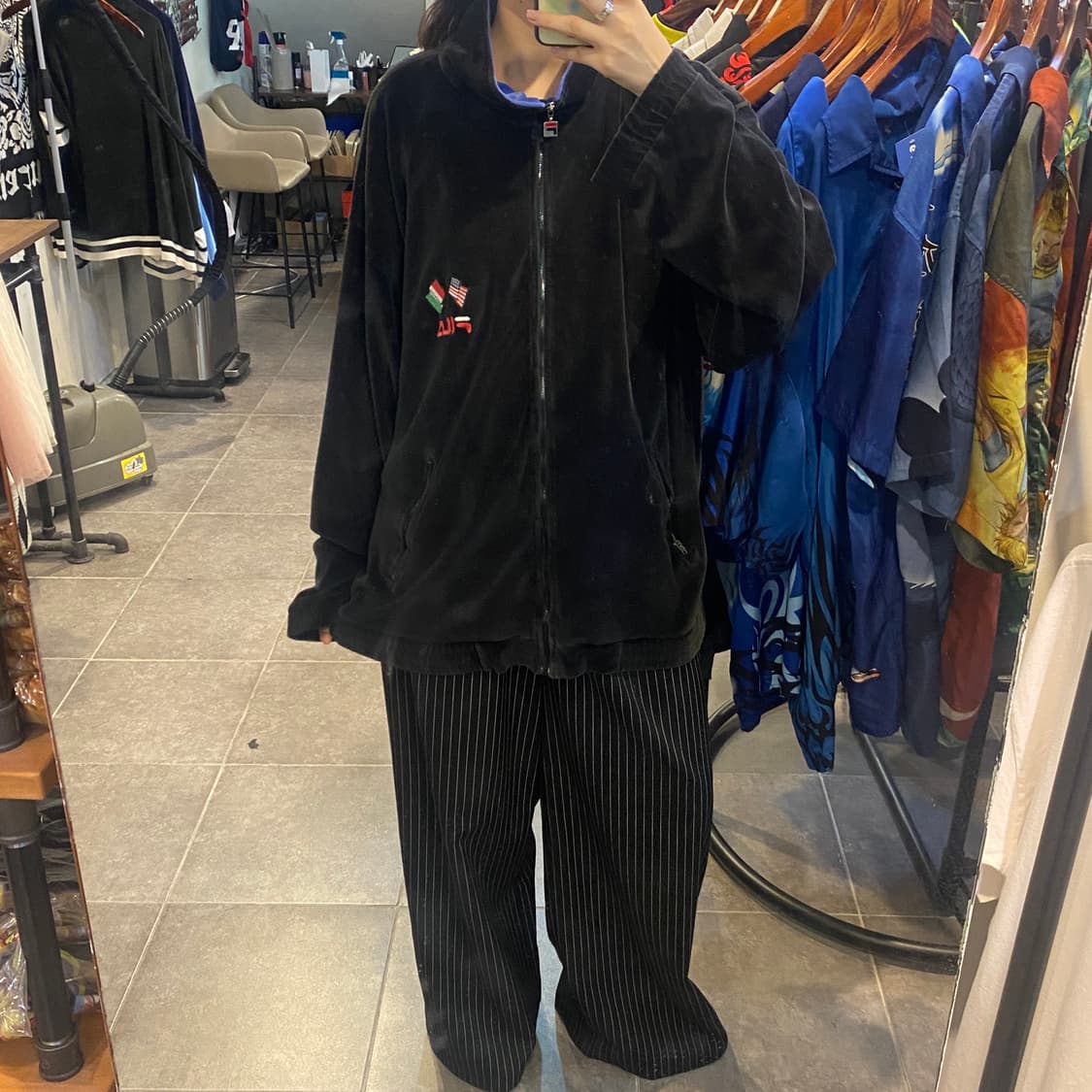[NO.9] FILA 벨벳 져지 블랙 상품이미지4