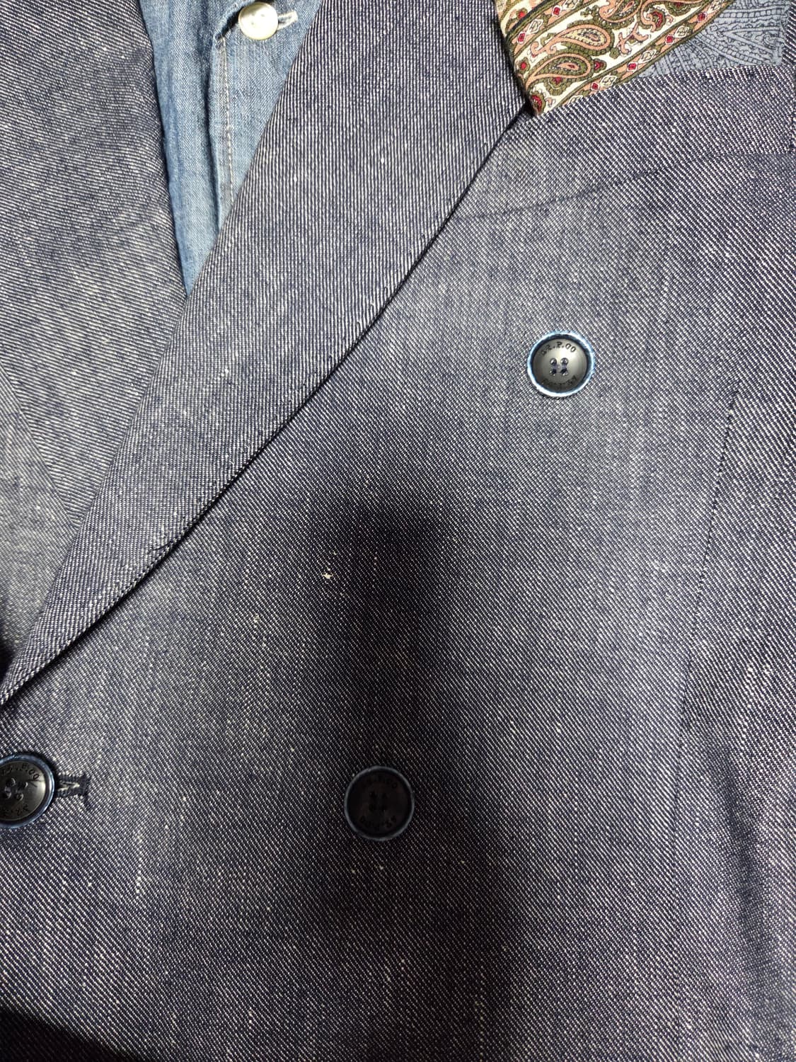 (새상품)ATP(ITALY) (세트)데님 더블브레스티드 셋업 자켓 블 상품이미지6