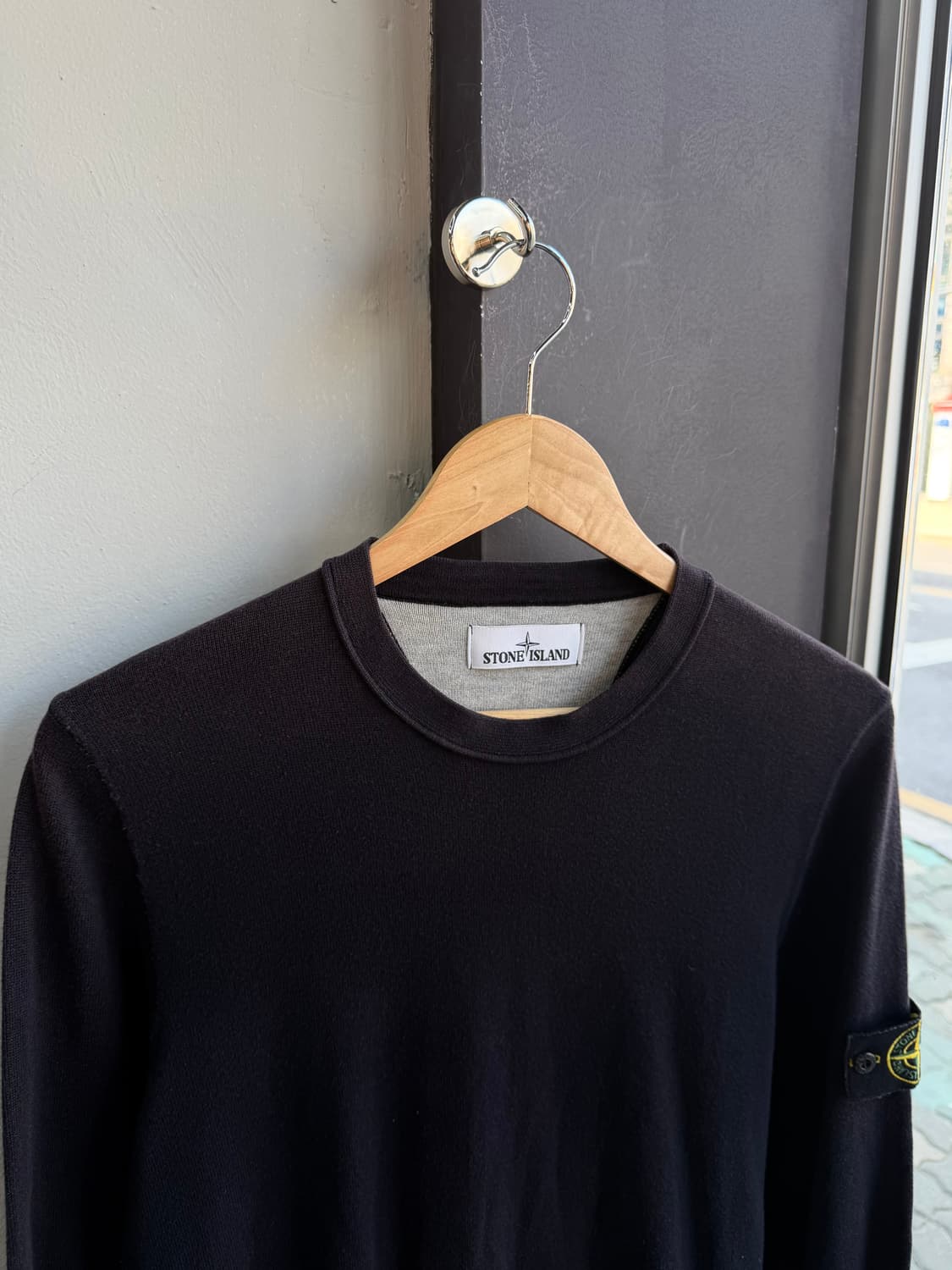 M/ 스톤아일랜드 와펜패치 클래식 울 니트 상품이미지3