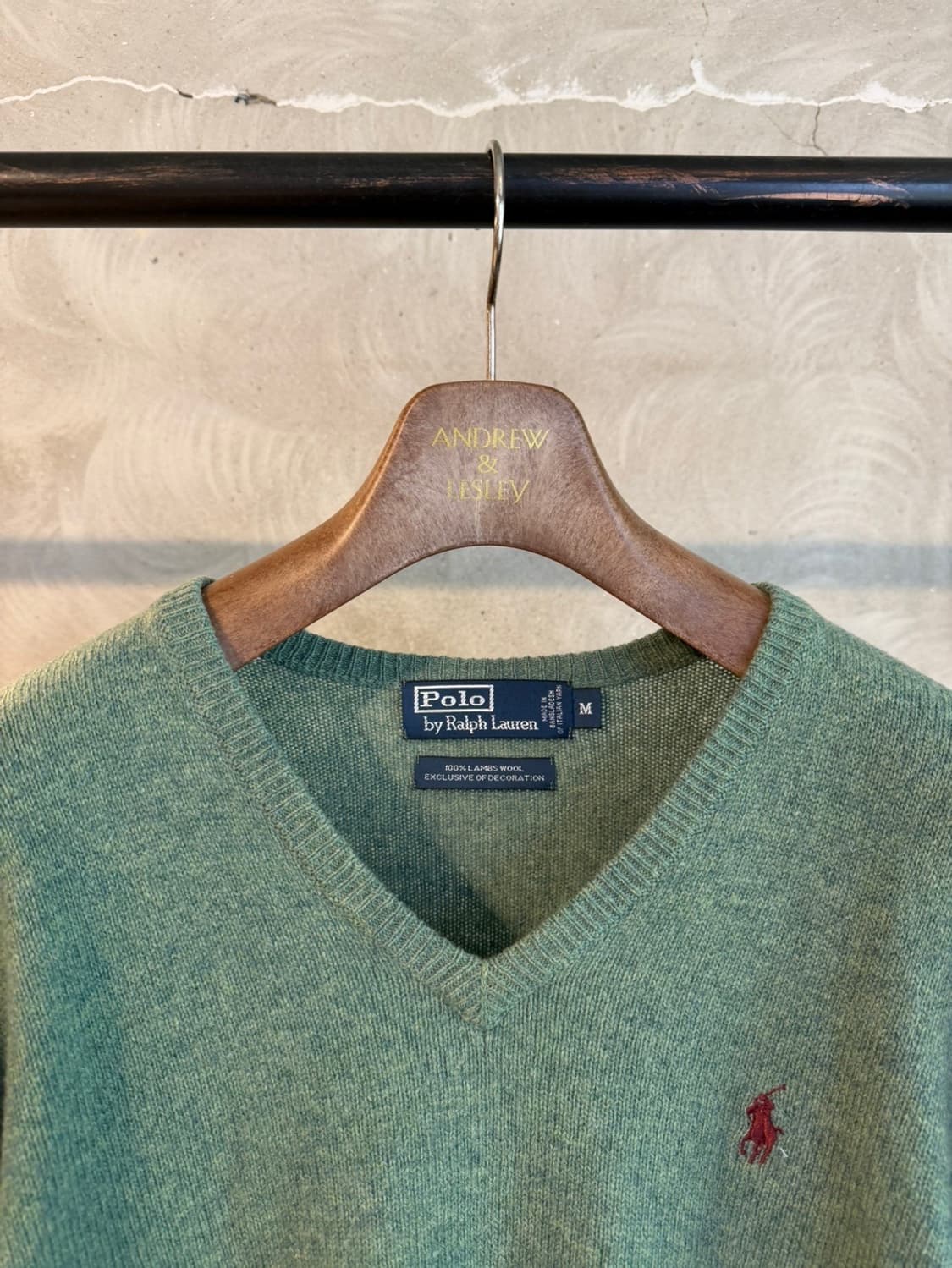 폴로 랄프로렌 브이넥 램스울 니트 100 상품이미지9