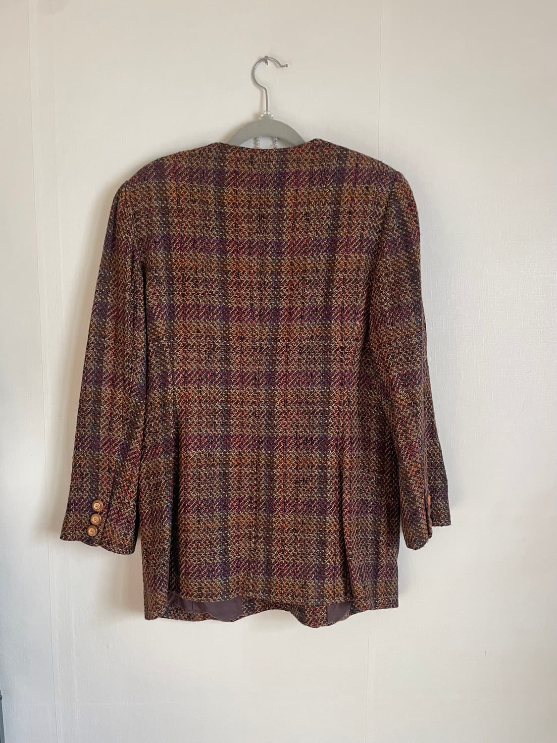 빈티지 체크 하프 자켓 상품이미지4