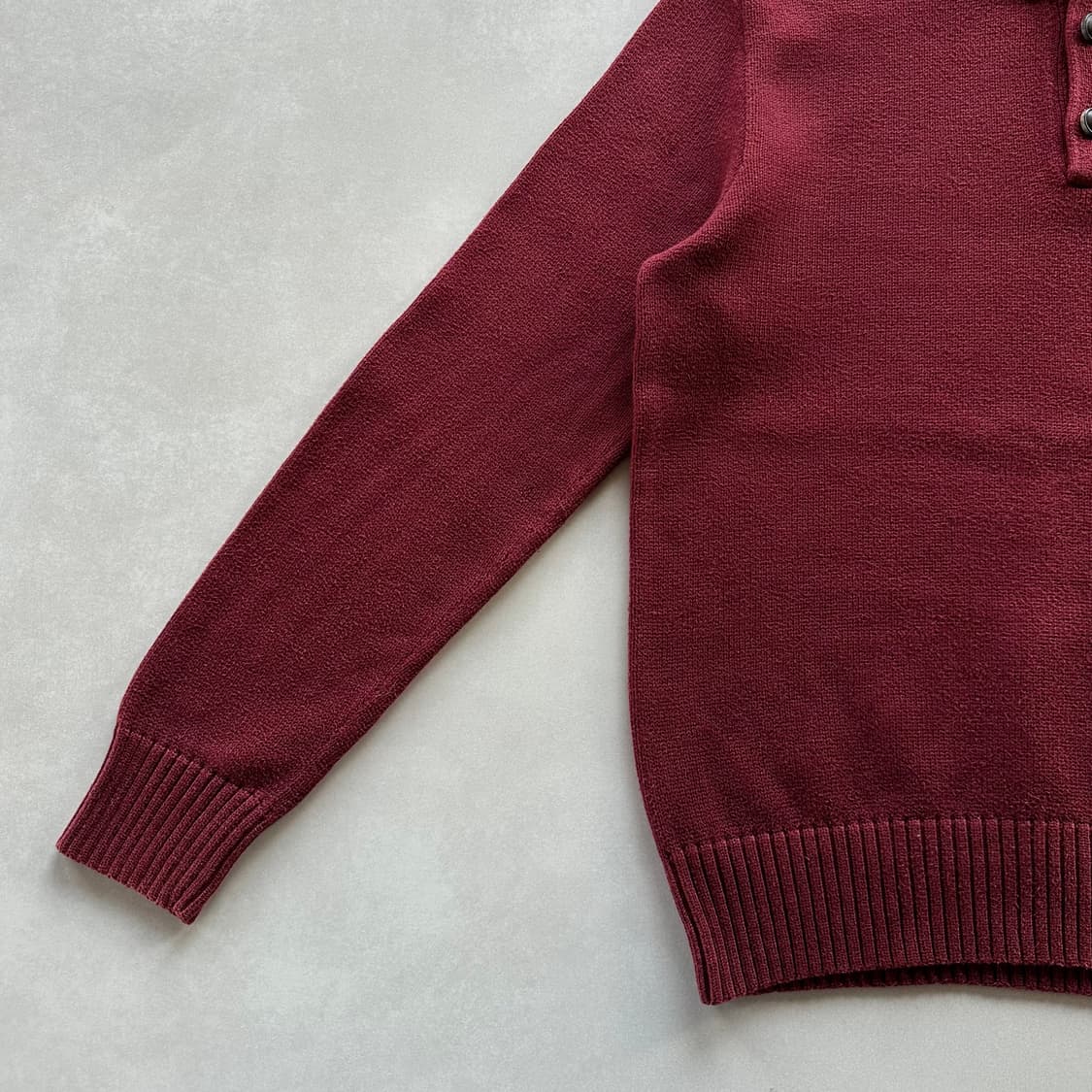 [L]폴로 랄프로렌 버튼 하이넥 버건디 코튼 니트 상품이미지6