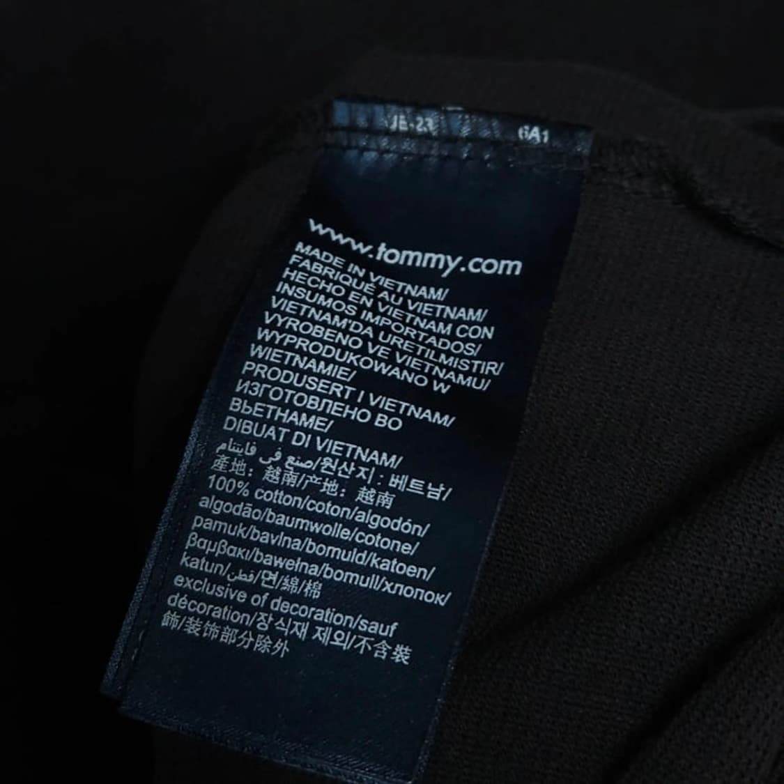 100 TOMMY 타미 힐피거 반팔티 블랙 PK원단 상품이미지5