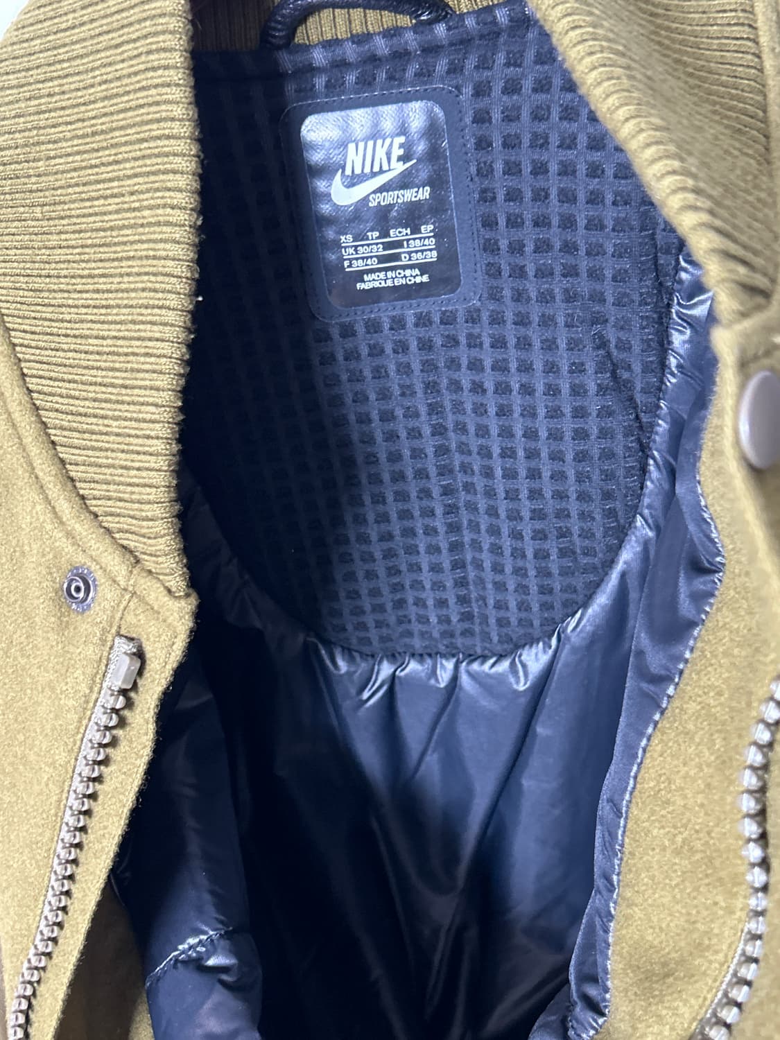 Nike Lambs Wool Leather Stadium Jacket 상품이미지3