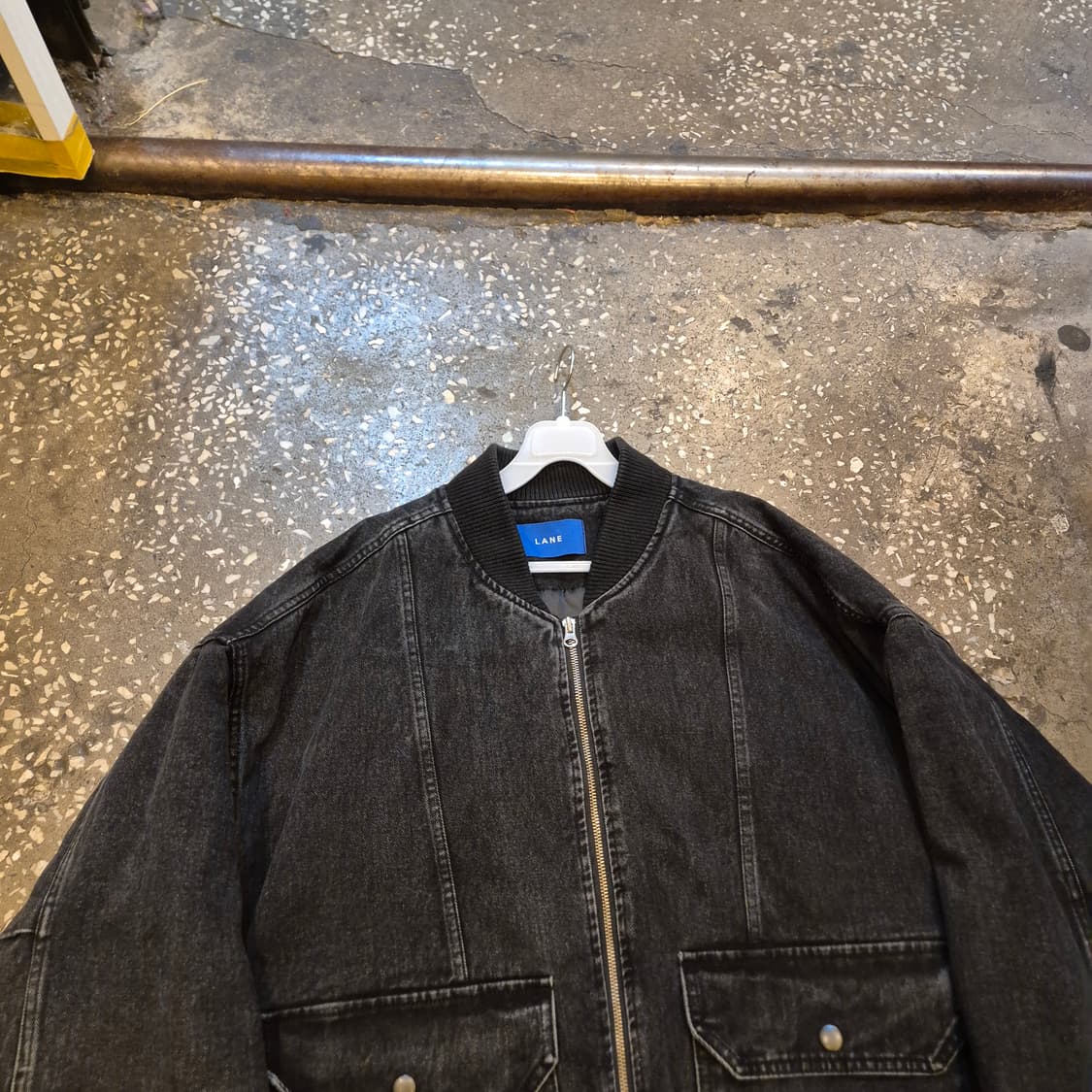 FREE(착샷잇음) 워싱데님 오버핏 누빔점퍼 상품이미지6