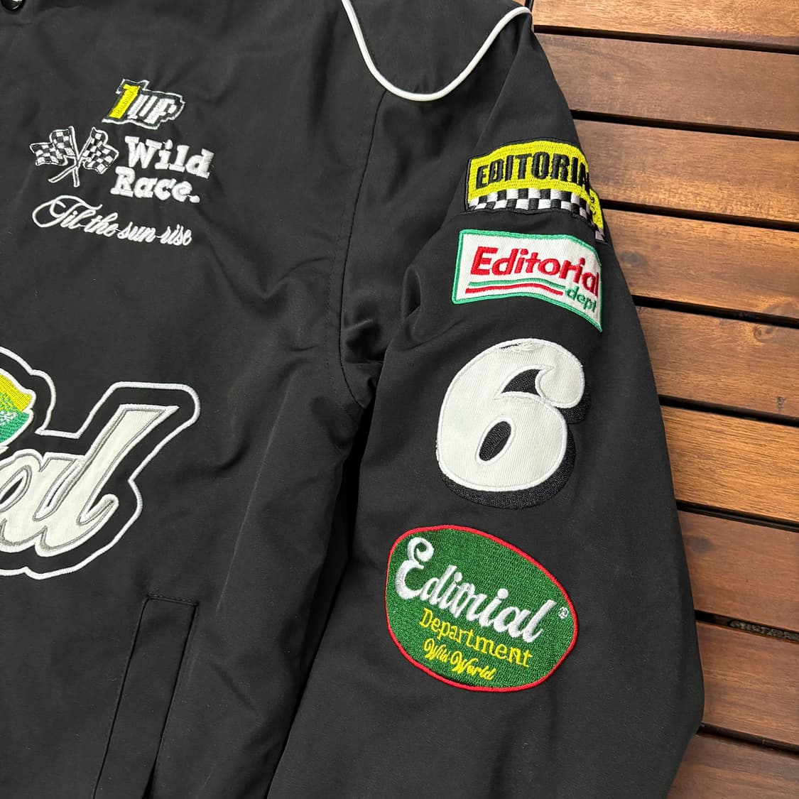 (XL) 빈티지 레이싱 블랙 점퍼 상품이미지4