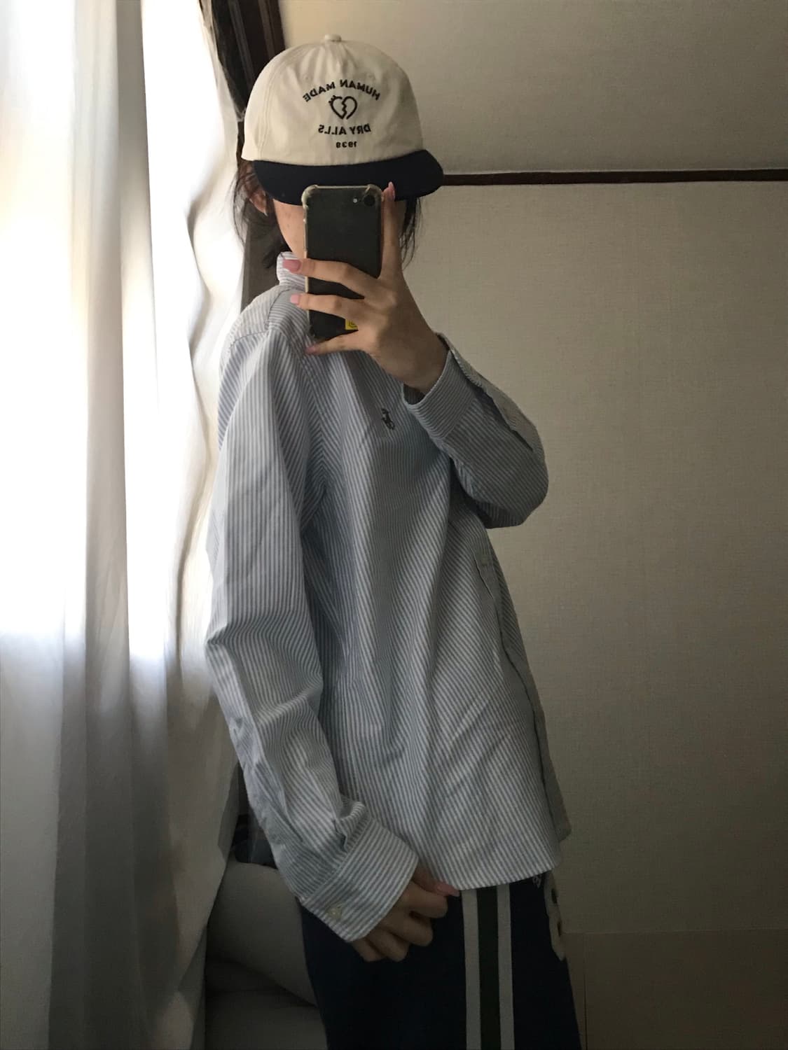 폴로 베이비블루 스트라이프 셔츠 상품이미지5