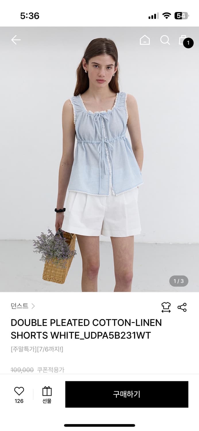 Dunst 턴업 반바지 S 상품이미지7