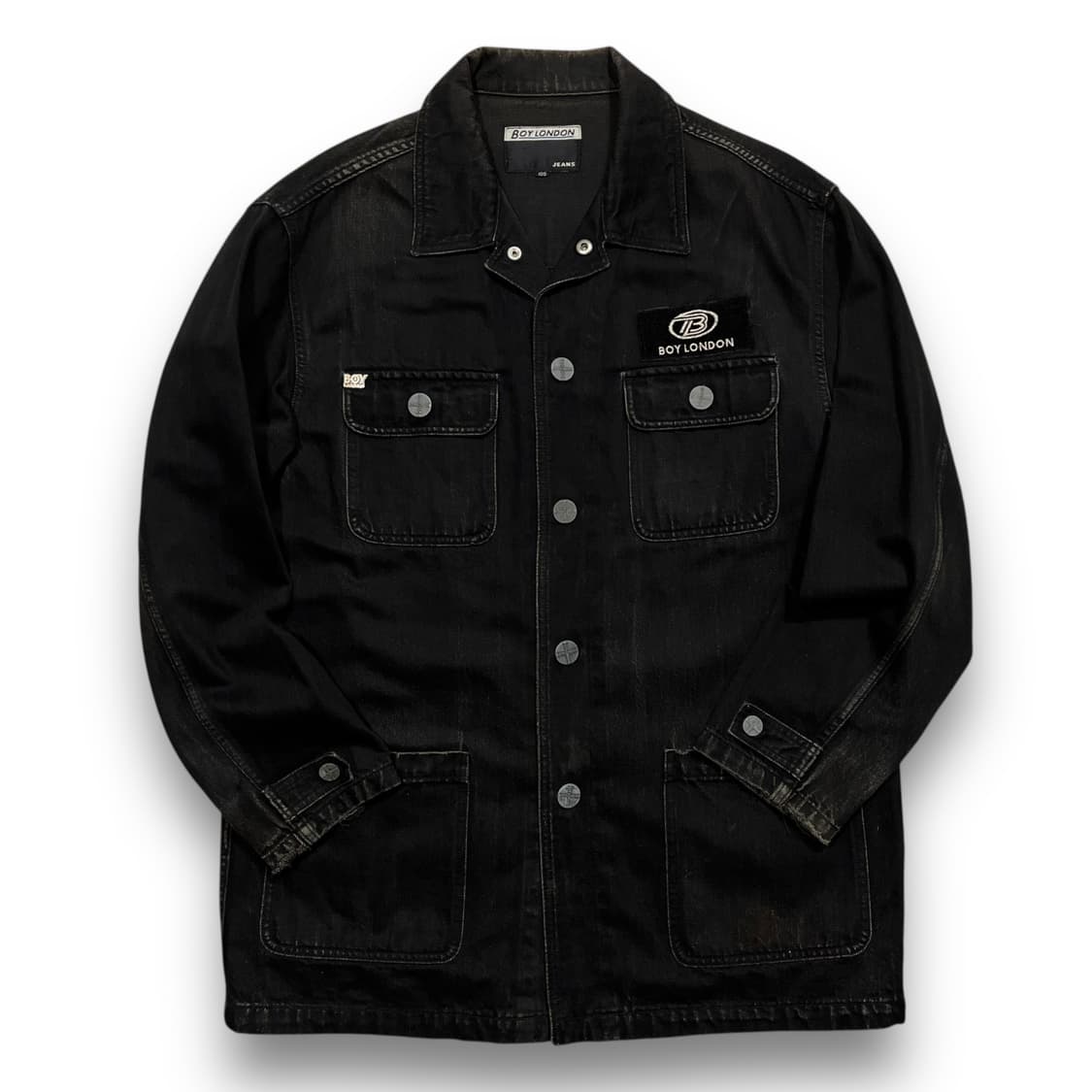 보이 런던 진스 90s 락시크 흑청 데님 자켓 상품이미지3
