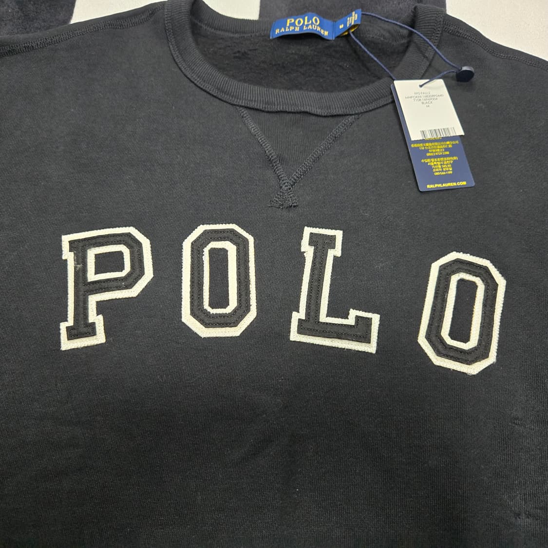 M 폴로랄프로렌 아치 스펠아웃 스웻셔츠 맨투맨 블랙  상품이미지2