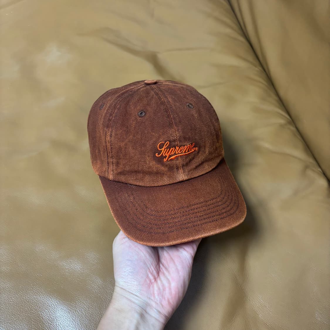 Supreme 슈프림 워시드 브라운 6패널 볼캡 모자 (Brown) 상품이미지2