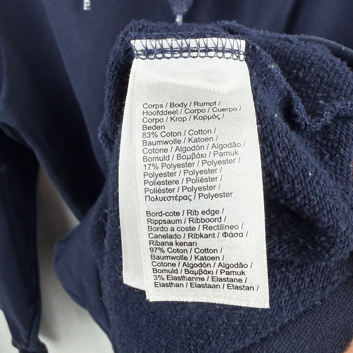 (S) 라코스테 스몰 패치로고 후드 티 네이비 상품이미지5