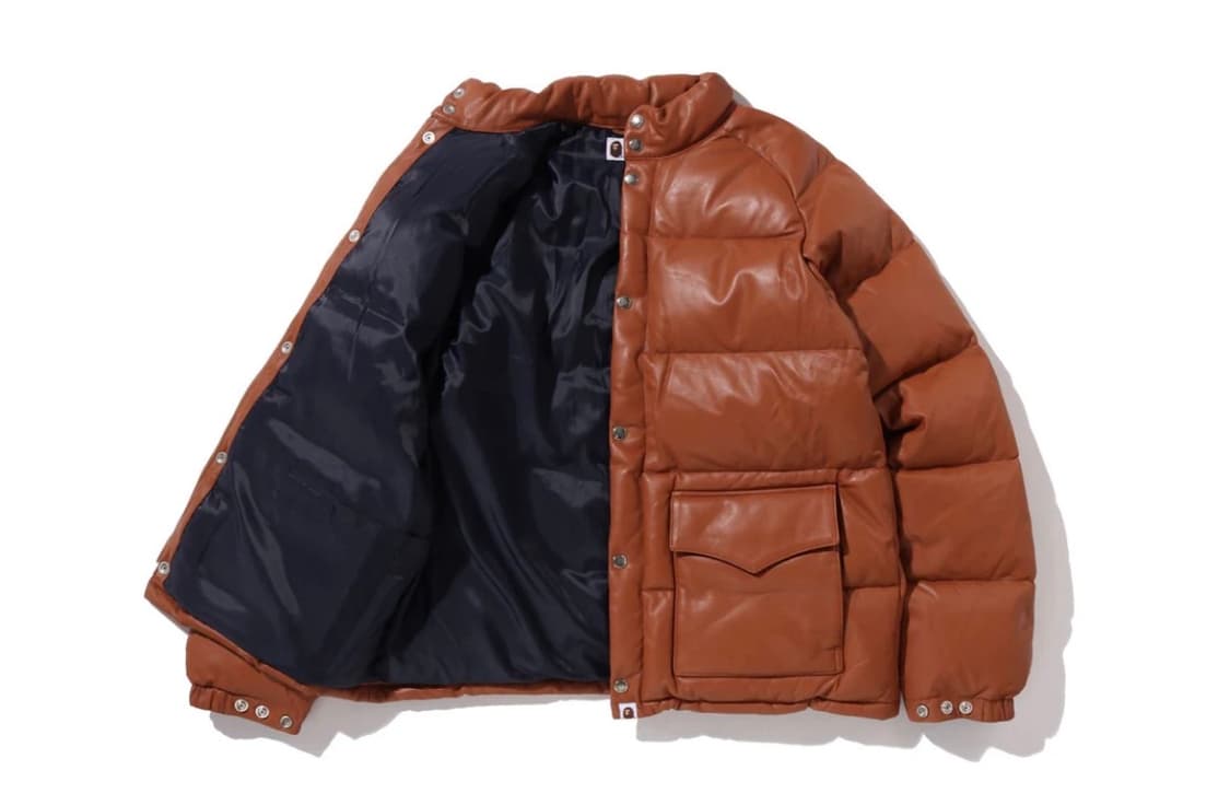 베이프 레더 다운 자켓 상품이미지3