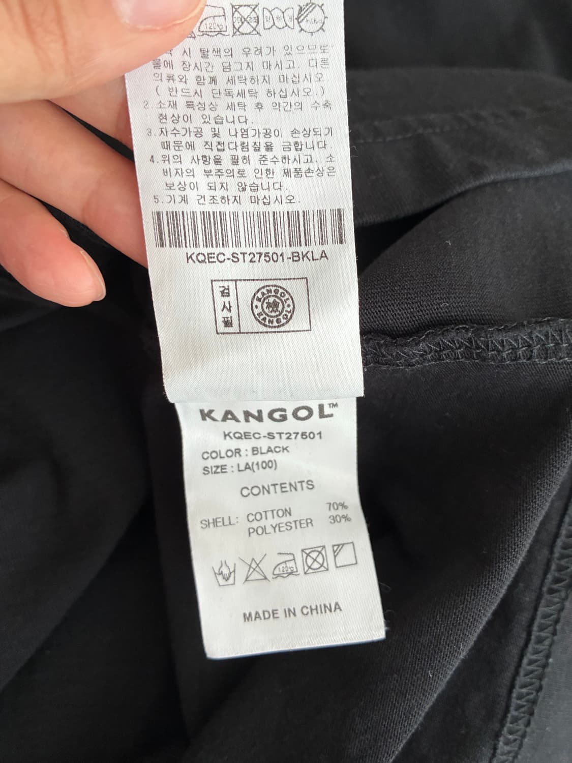 L) 캉골 24ss 그래픽 반팔 티셔츠 블랙 상품이미지6