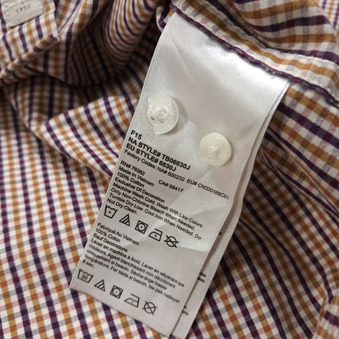 CL754 L 팀버랜드 슬림핏 마이크로 체크 버튼다운 셔츠 남방 상품이미지7