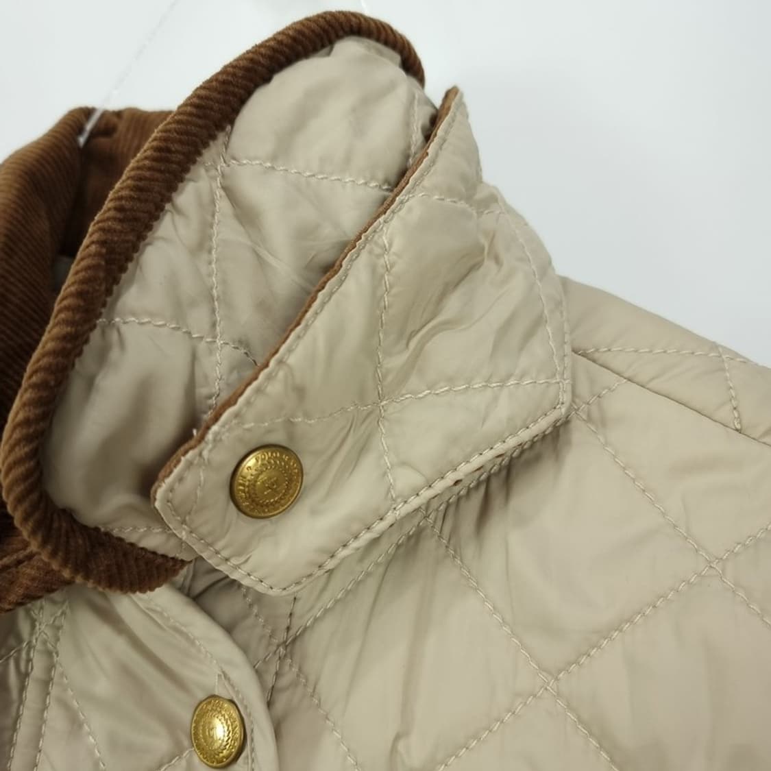 [폴로 랄프로렌] 코듀로이 골덴 카라 퀄팅 자켓 아이보리 M19657 상품이미지7