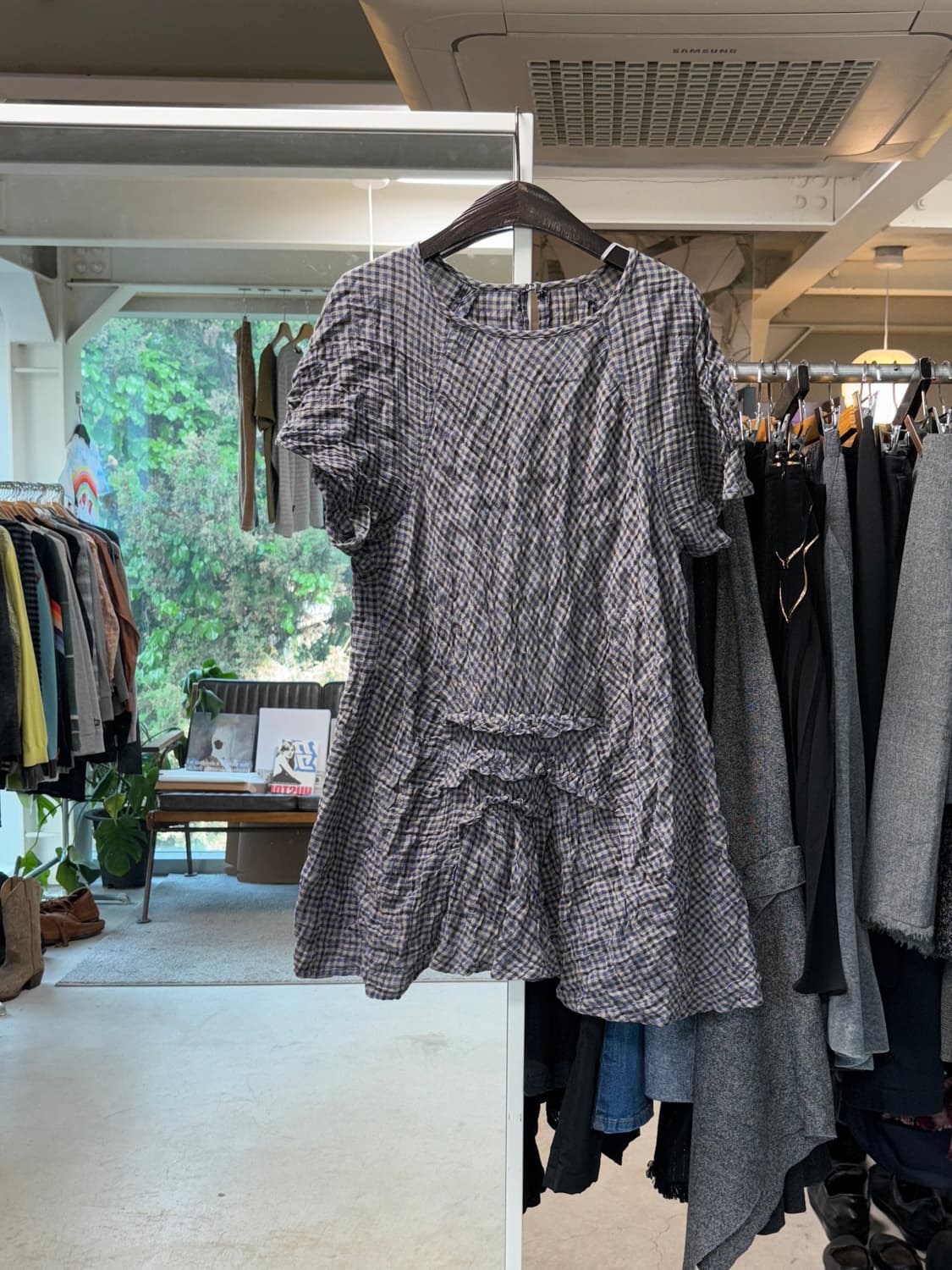 센소유니코 io comme io 체크 원피스 상품이미지1