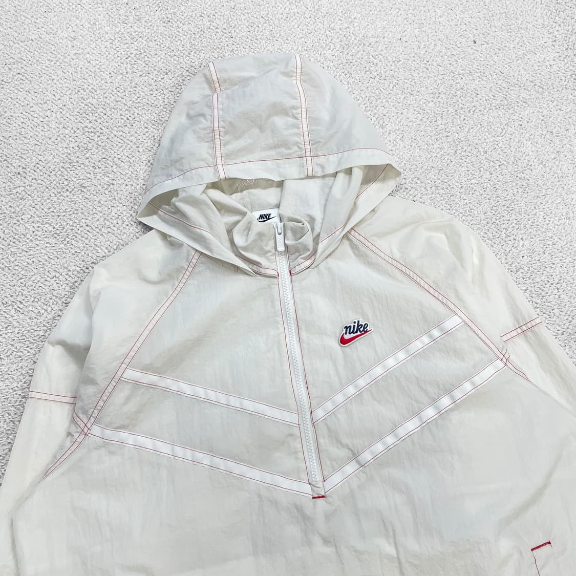 나이키 헤리티지 빅 스우시 아노락 자켓 화이트 상품이미지4