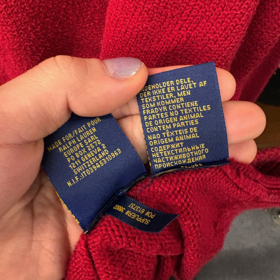 신형라벨 폴로 랄프로렌 디블립 하프집업 코튼 니트 스웨터 레드 N634 상품이미지9