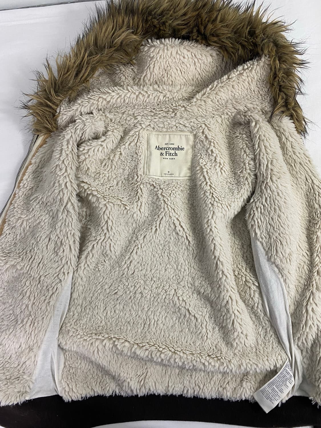 아베크롬비 브라운 울프죠 퍼 후드집업 M 상품이미지5