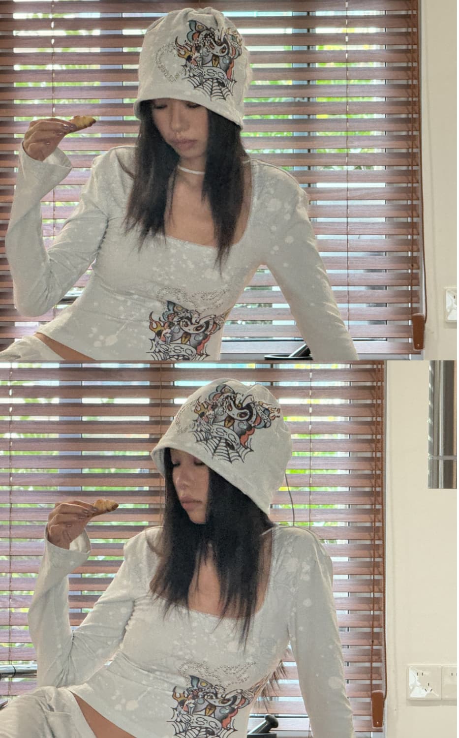 QSC Rose Painting Cotton Hat 상품이미지9