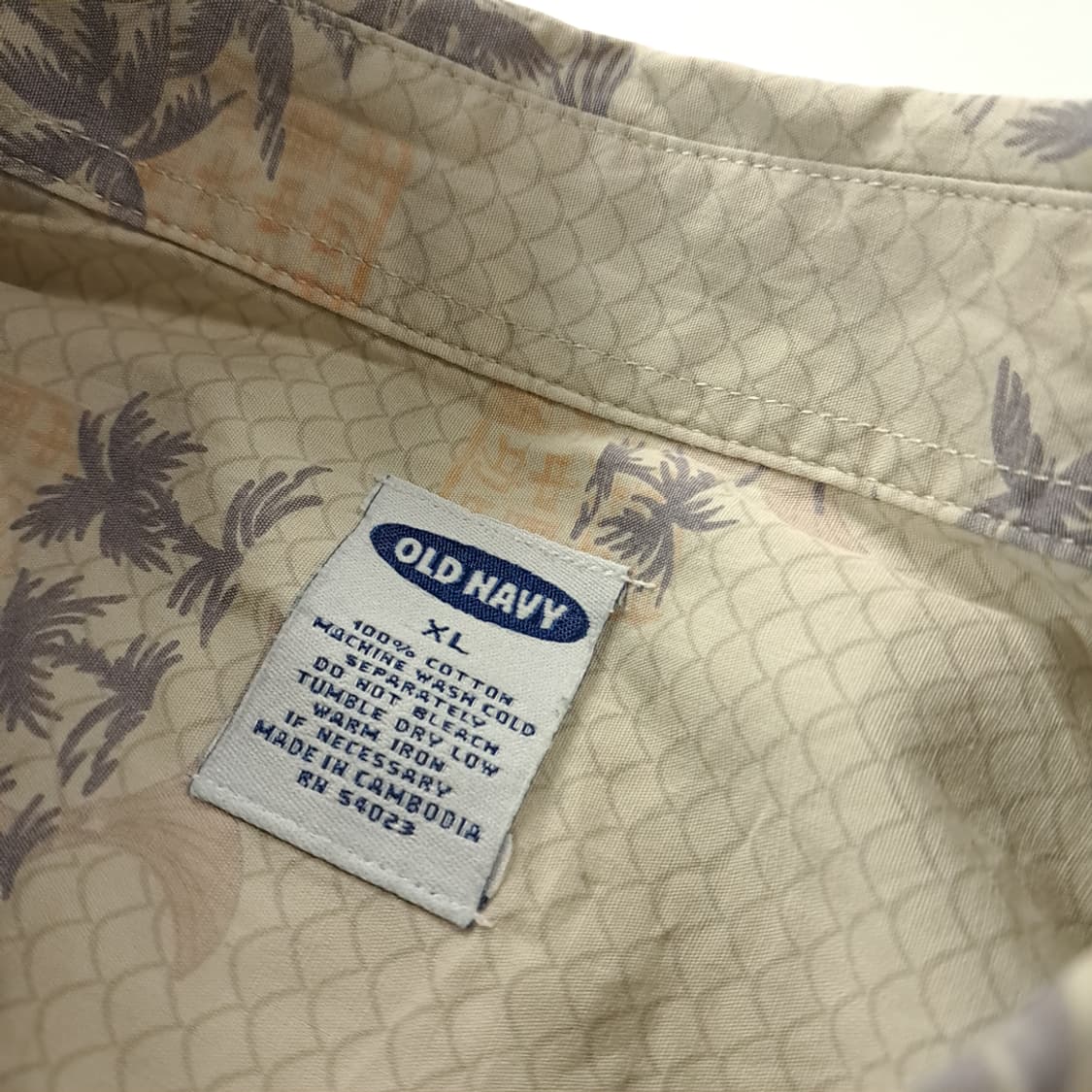 CK197 XL 올드네이비 00s 트로피컬 하와이안 반팔 셔츠 남방 상품이미지3