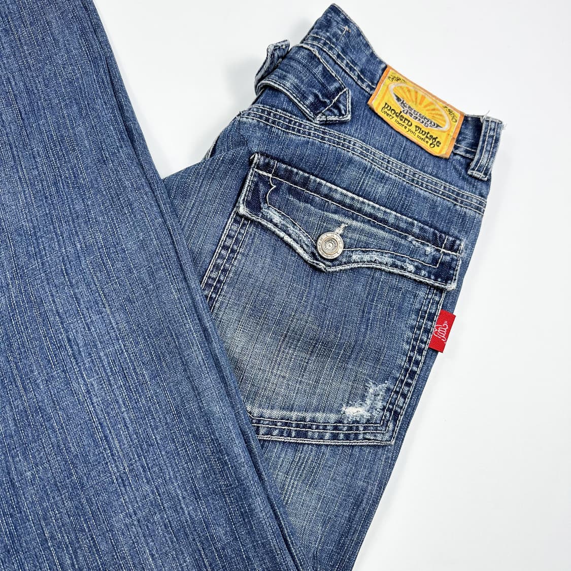 VTG 빈티지 워싱 와이드 데님 팬츠 (28인치) 상품이미지1