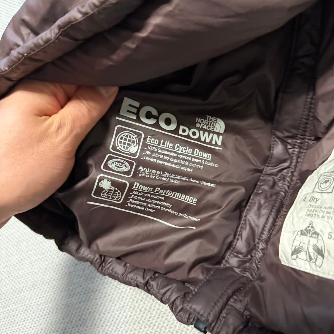 노스페이스 화이트 라벨 노벨티 눕시 다운 자켓 코코아 브라운 상품이미지5