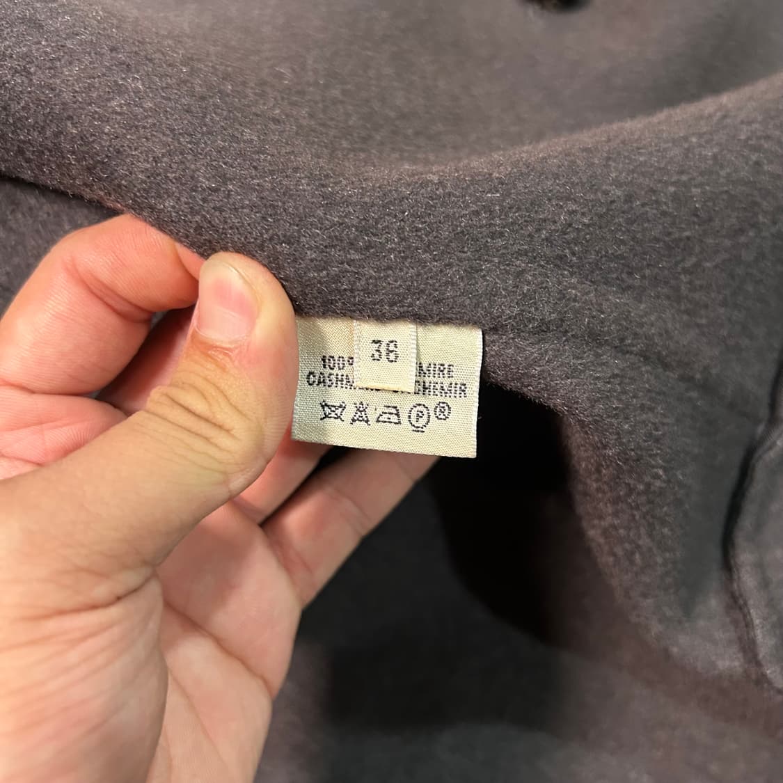 [L] 에르메스 딥 브라운 캐시미어 코트 상품이미지6