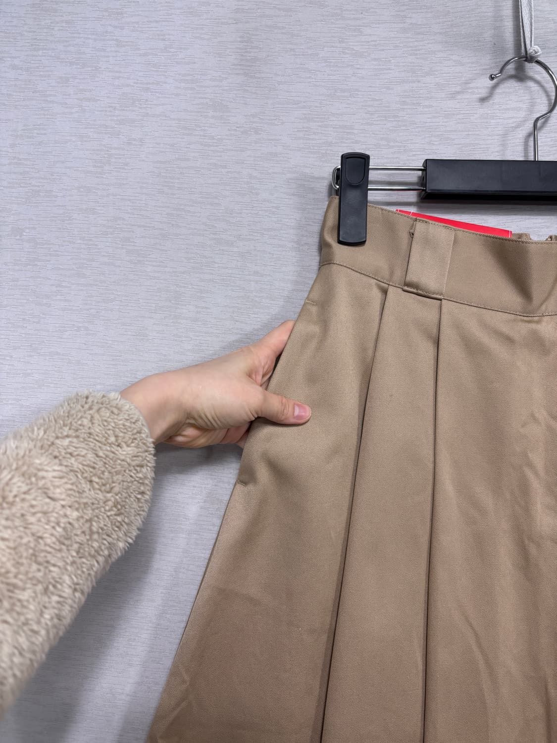 단톤 코튼 플리츠 롱스커트 상품이미지3