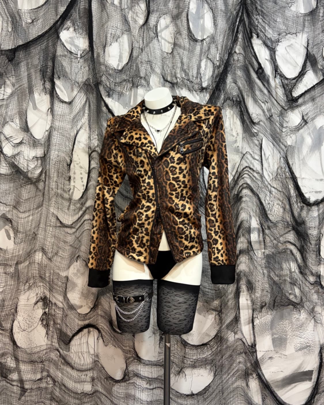 Y2K Leopard Rider Jacket 상품이미지1