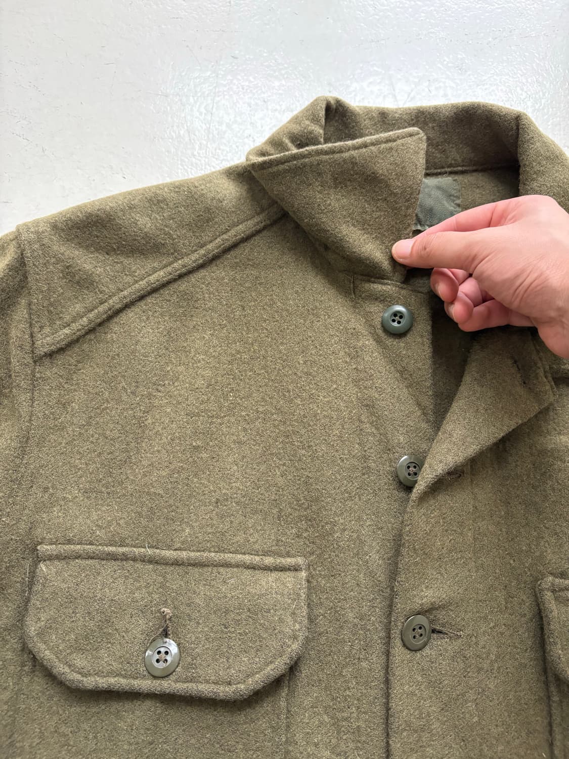 70-80’s Canadian Army og-108 Wool Shirt. 상품이미지5