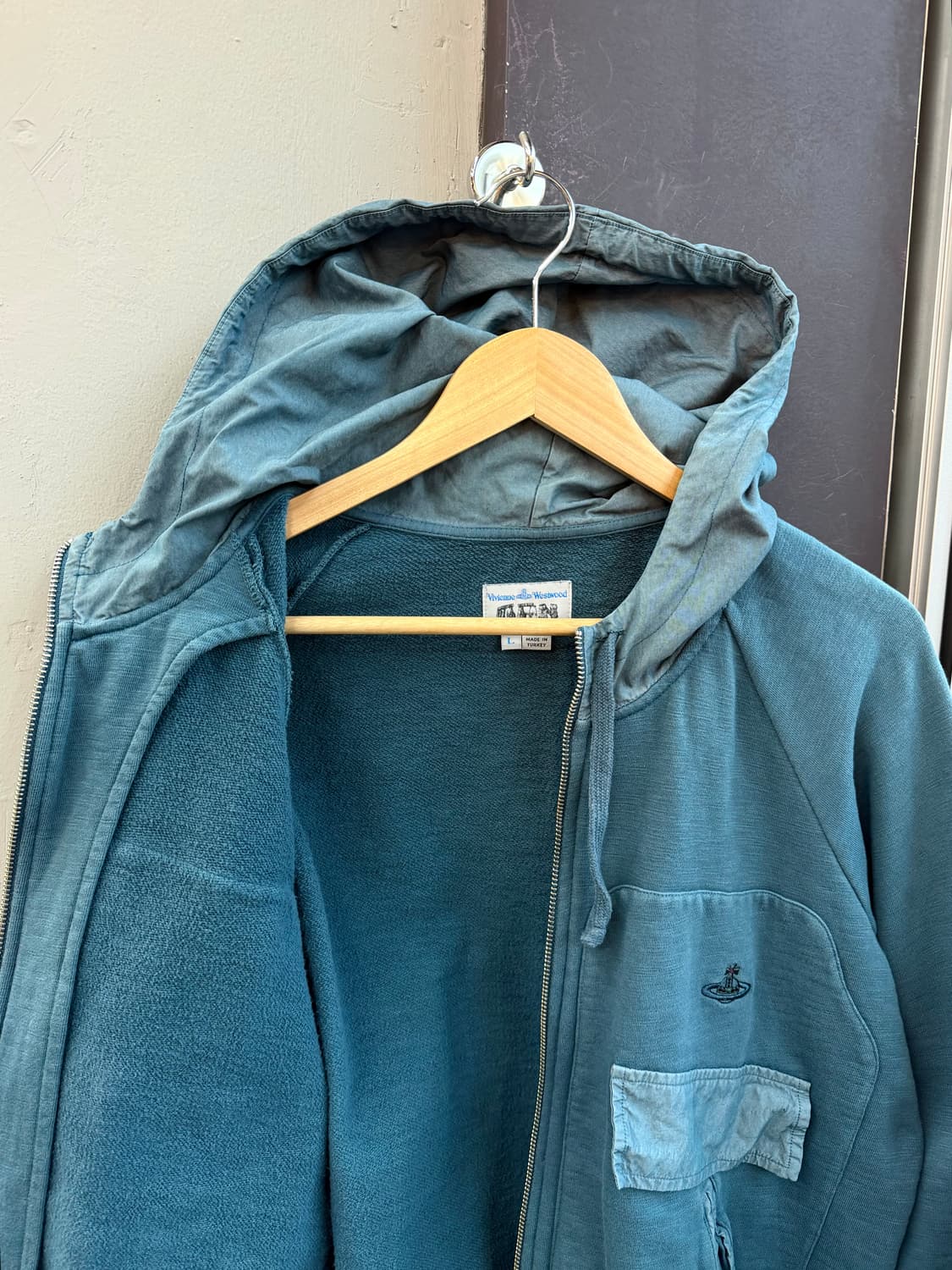 L/ 비비안웨스트우드 맨즈 가먼트다이드 후드집업 상품이미지6