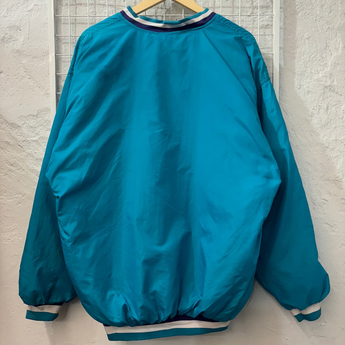 90s USA 월드센스 올드스쿨 샬럿 호네츠 민트 웜업 XL 상품이미지2
