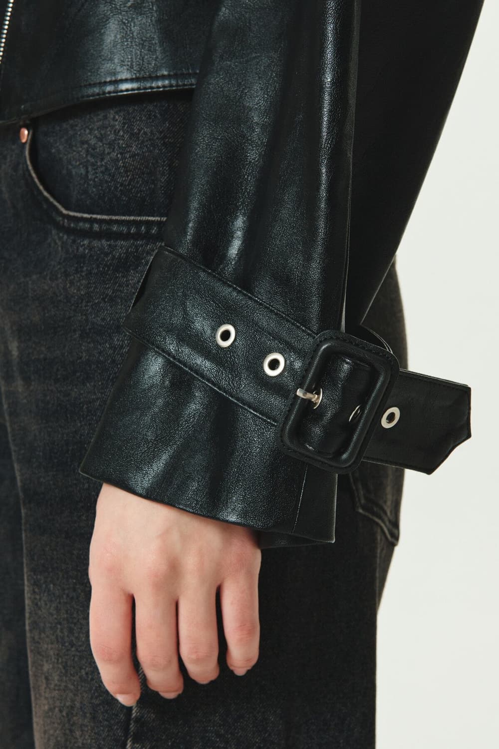 마뗑킴 가죽자켓 라글란 크롭 레더자켓 레더점퍼 킴마틴 MATIN KIM 상품이미지6