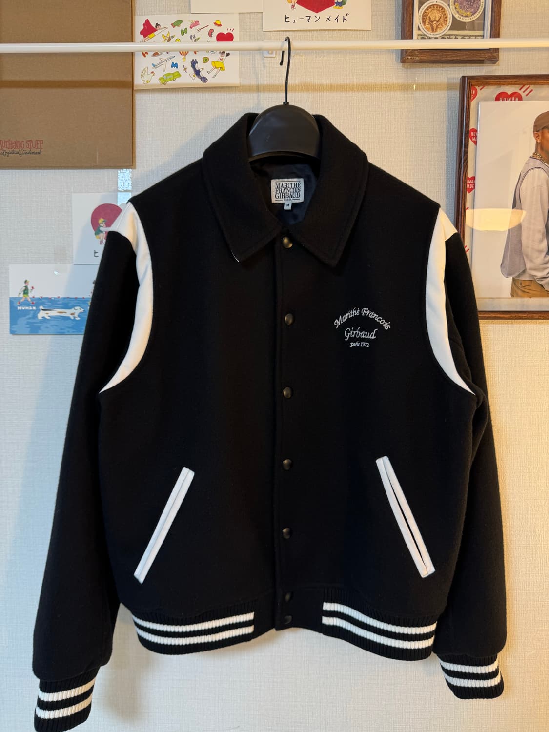 [M]마리떼 프랑소와 저버 바시티 자켓 블랙 상품이미지1