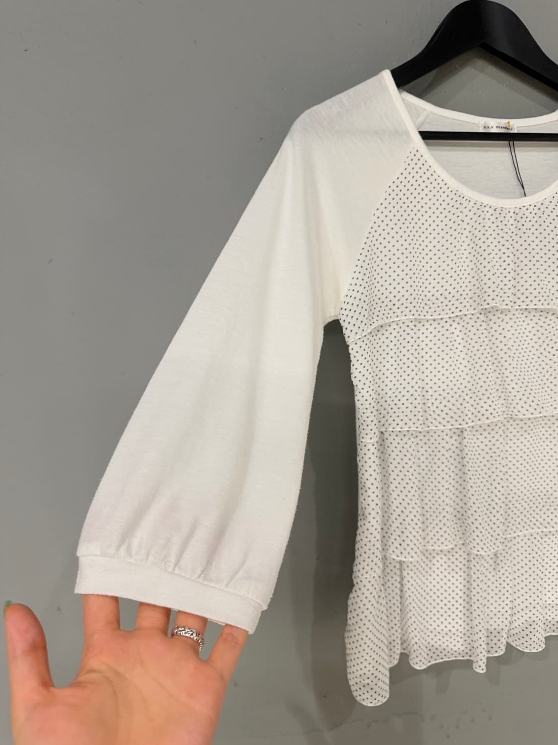 dot pattern can-can detail top 상품이미지6