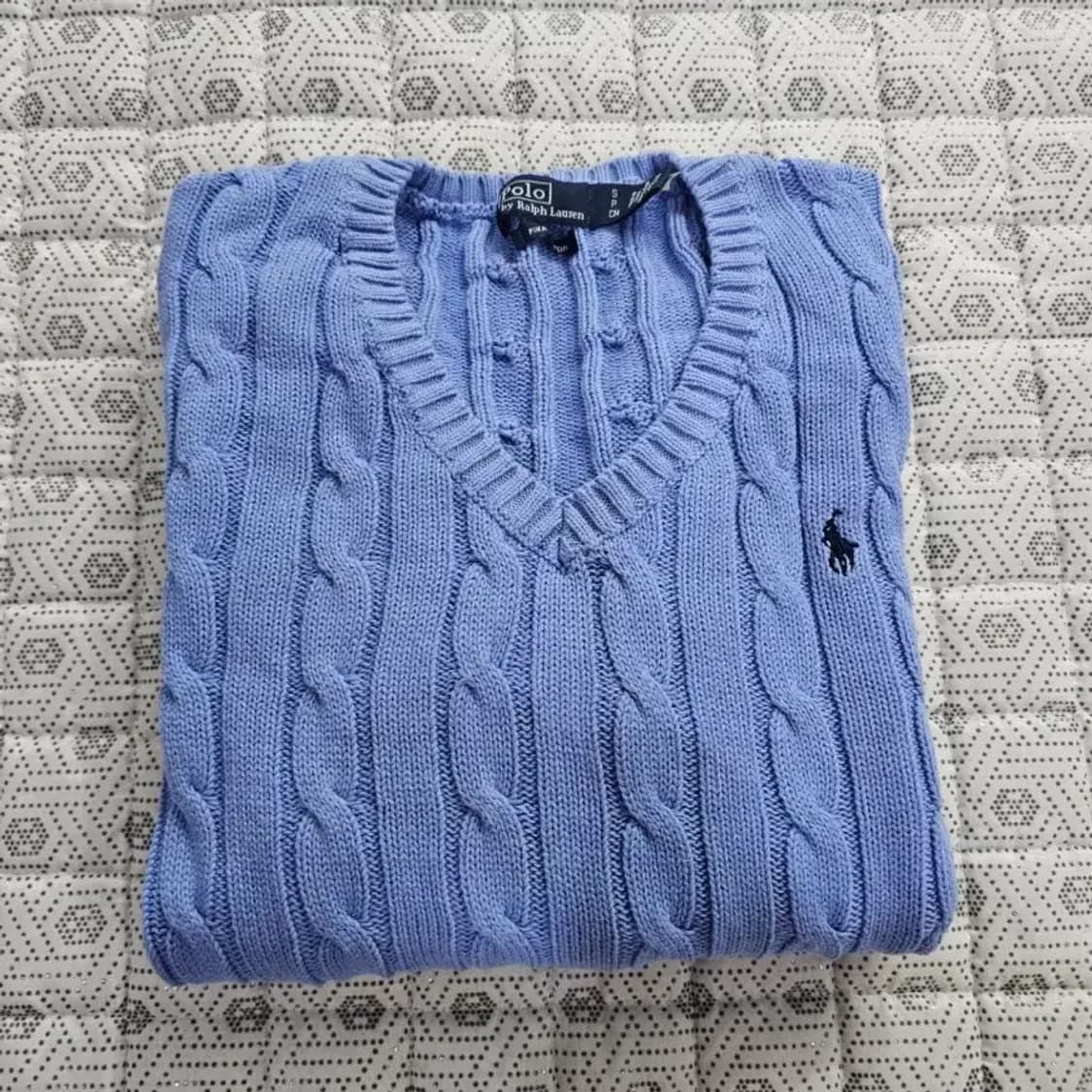 폴로 랄프로렌 브이넥 케이블 니트 ~55 상품이미지8