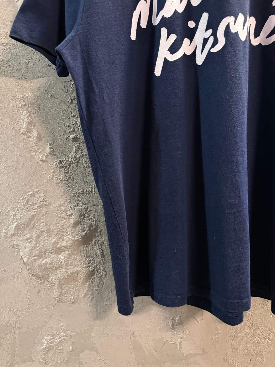 M 메종키츠네 MAISON KITSUNE 로고 반팔 티셔츠 네이비 상품이미지2