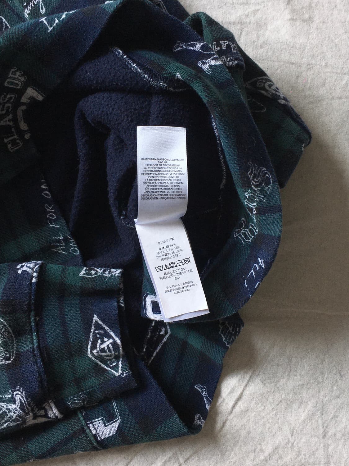 폴로 랄프로렌 체크패턴 후드티 상품이미지6