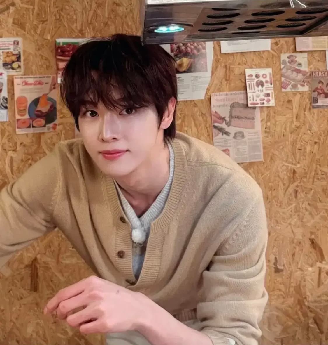 [M] 렉토 더블 레이어 레이어드 니트 베이지 상품이미지1