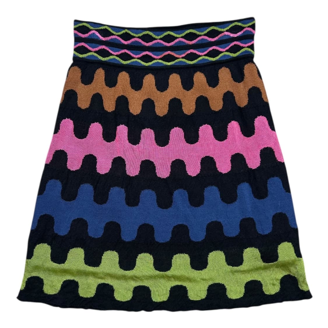 W-F) 미쏘니 시그니처 웨이브 패턴 니트 스커트 BS-002 상품이미지1