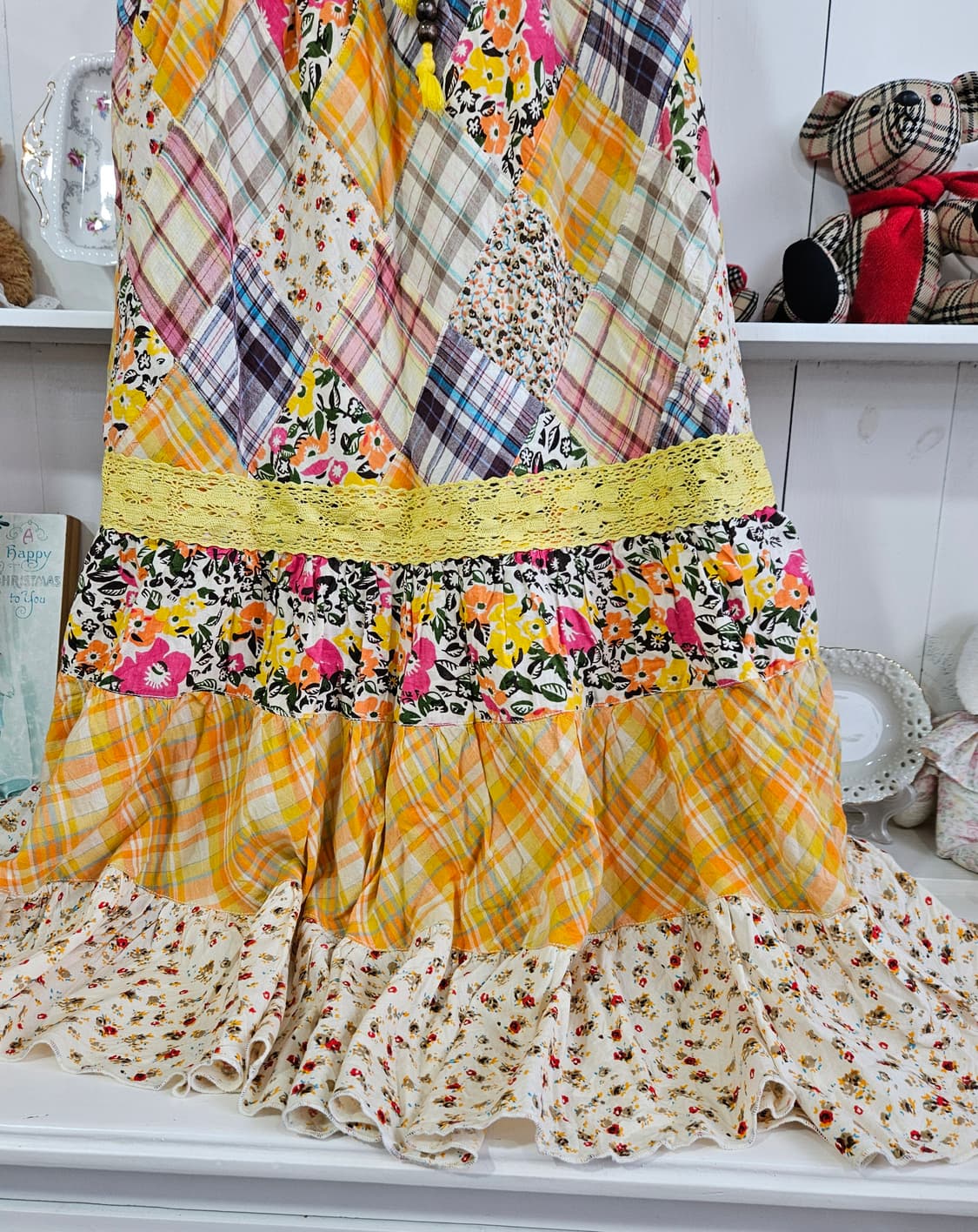 패치워크 원피스 상품이미지4